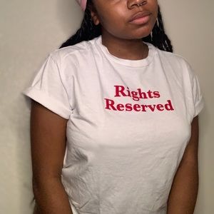 Rights Reserved Red/White F21 top